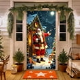 thumbnail image 1 of Sahpxhe Christmas Front Door Cover with Santa Claus Pattern, Delicate Christmas Door Cover for Christmas Decorations 70.87×35.43Inch Multicolor, 1 of 6