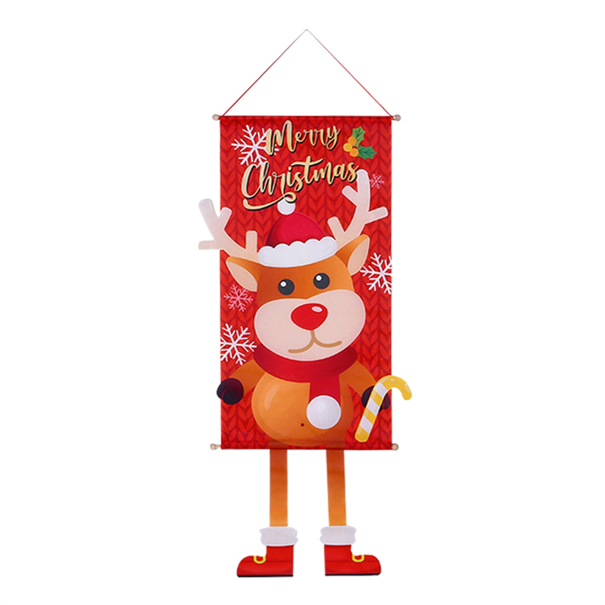 Christmas Front Door Decor Outdoor Flag Christmas Wall Banner Sign Christmas Porch Sign