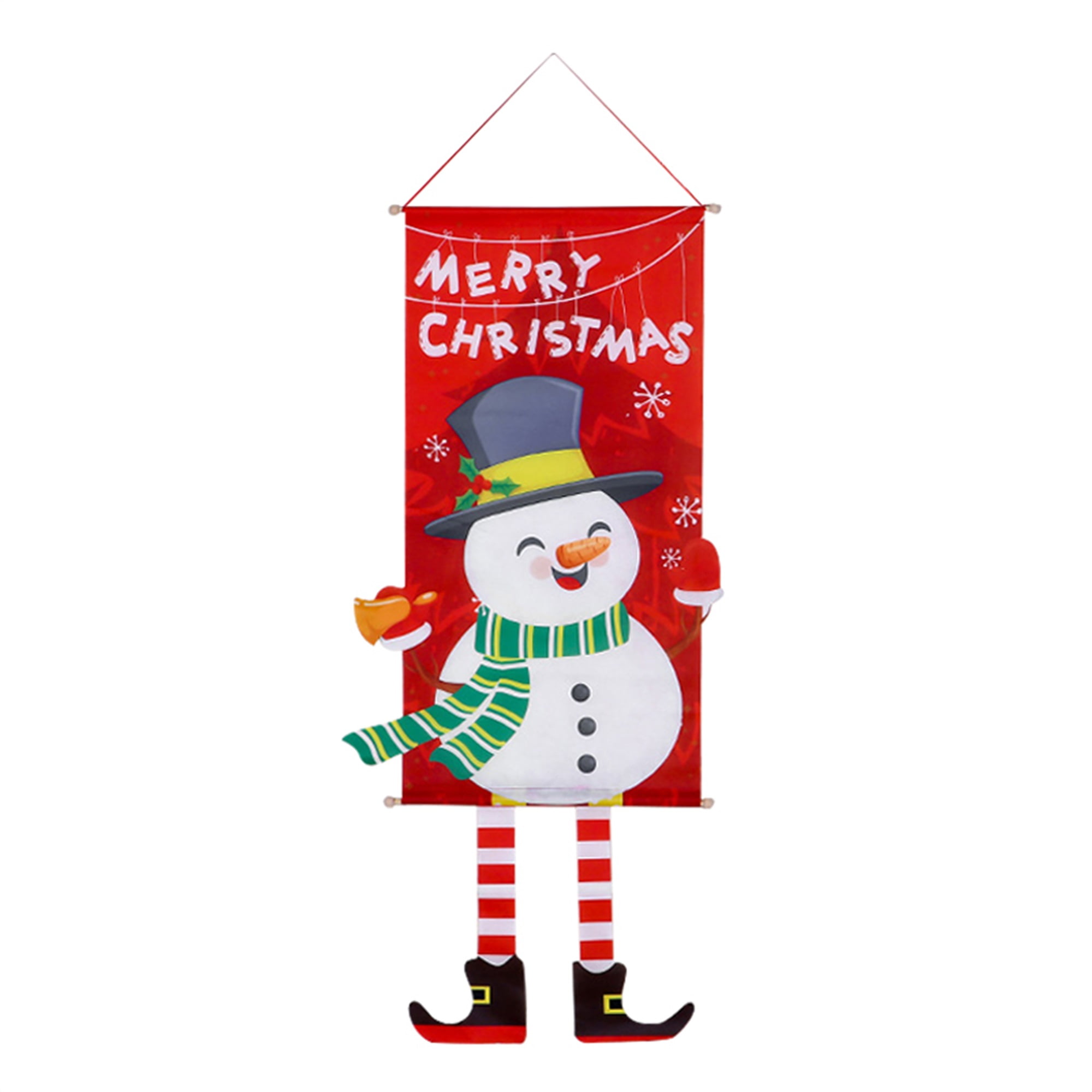 Christmas Front Door Decor Outdoor Flag Christmas Wall Banner Sign Christmas Porch Sign