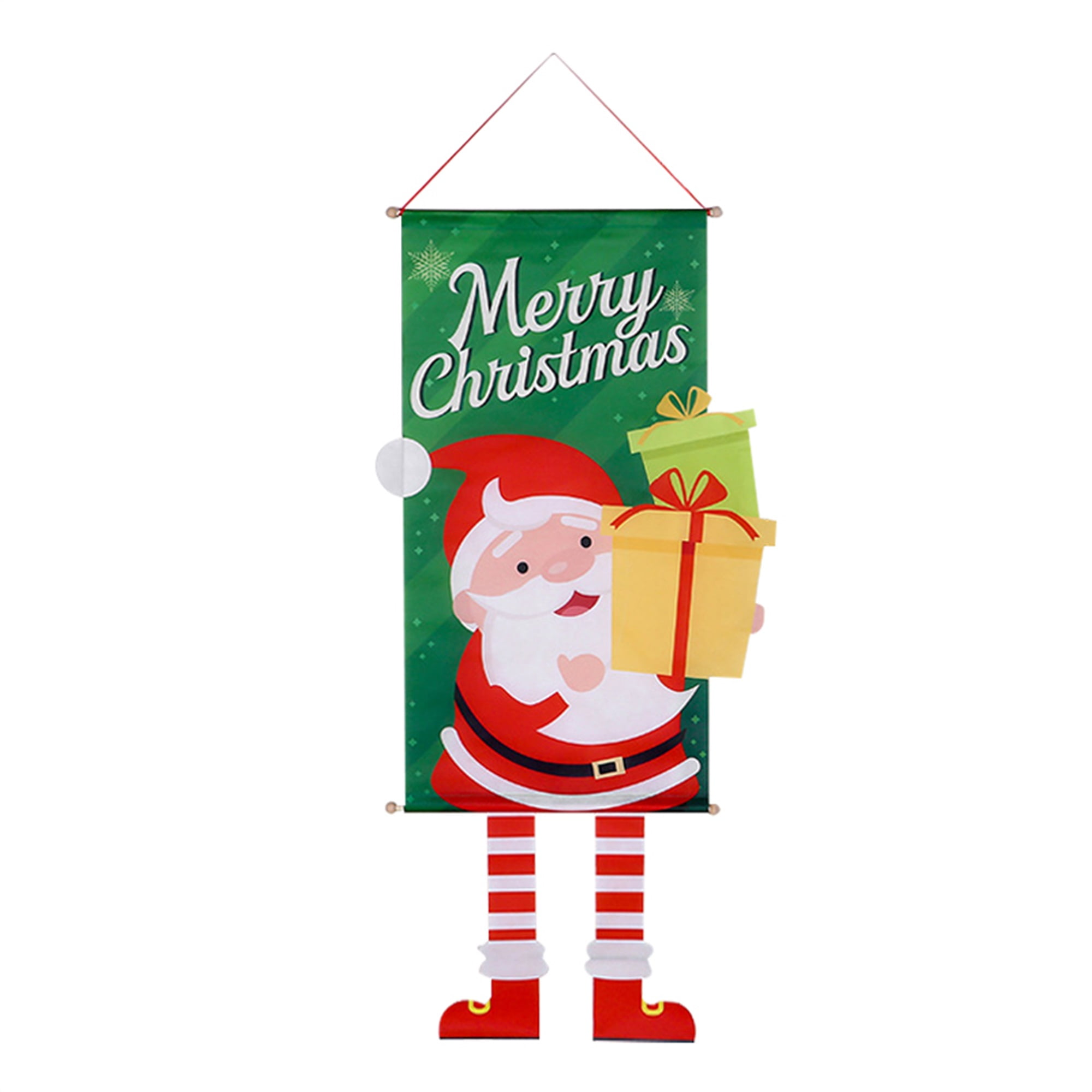 Christmas Front Door Decor Outdoor Flag Christmas Wall Banner Sign