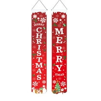 Christmas Front Porch Door Decorations Outdoor Xmas Decor Red Merry Christmas Sign For City Wall Hanging Outside