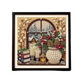 thumbnail image 1 of Christmas Full Round Drill Diamond Art Kit DIY Rhinestone Painting Canvas for Wall Decor Holiday Gift with Gnome Winter Castle Scene, 1 of 6