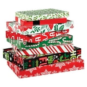 Christmas Fun Printed Assorted Size Gift Boxes, 8ct
