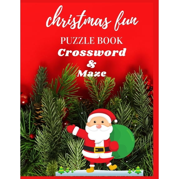 Christmas Fun Puzzle Book Crossword & Maze: Activity Book, (Paperback)