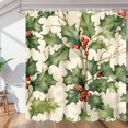 thumbnail image 1 of The Christmas Fun Texture Shower Curtain for Bathroom Shower Curtain Set with 12 Hooks Waterproof Fabric Bath Curtain for Bathtub Restroom Decor, 72 X 72 in, 1 of 6