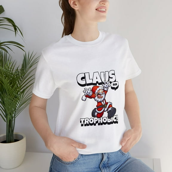 Christmas Fun Unisex Jersey Short Sleeve Claus Run Trophobic T-Shirt