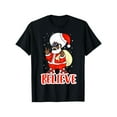 thumbnail image 1 of Christmas Funny Black Letter Santa Graphic Tee T Shirt Top Short Sleeve Round Neck Comfortable Black S-5XL, 1 of 5