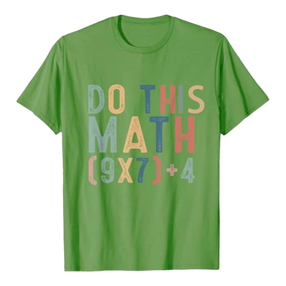 Christmas Funny Math Print Boys Graphic Kids Youth Teen Boys Casual Short Sleeve Tee Shirt Clothes