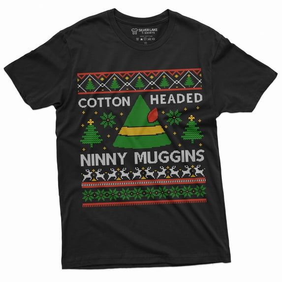 Christmas Funny Popular Culture T-Shirt Movie Inspired Xmas Classic Mens Womens T-Shirt (Medium Black)