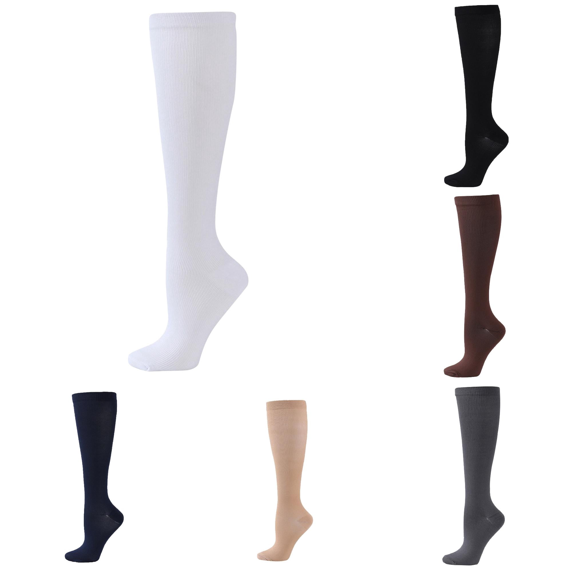 Christmas Funny Socks Calf Stockings for WomenSolid Sports Compression ...