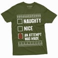 thumbnail image 1 of Christmas Funny Tee Shirt Attempt Was Made | Gift For Xmas Naughty Tee Shirt (Small Military Green), 1 of 6
