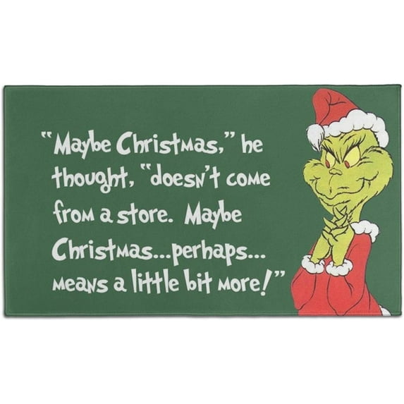 Christmas Funny Welcome Kitchen Rug Indoor Anti-Fatigue Kitchen Mat Winter Door Mat Anti-Slip Scratch Sand Cartoon Pattern Doormats 17" X 30" Crystal Velvet
