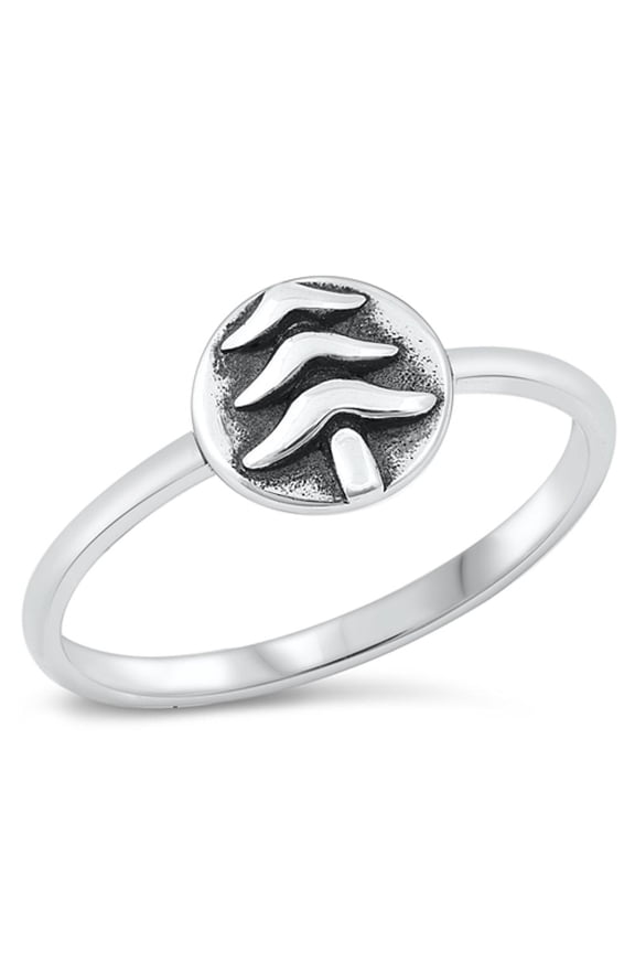 Christmas Fur Tree Ring .925 Sterling Silver Band Jewelry Female Male Unisex Size 10