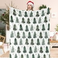 Christmas Fuzzy Blanket Watercolor Forest Throw Blanket 50 x 60 Inch
