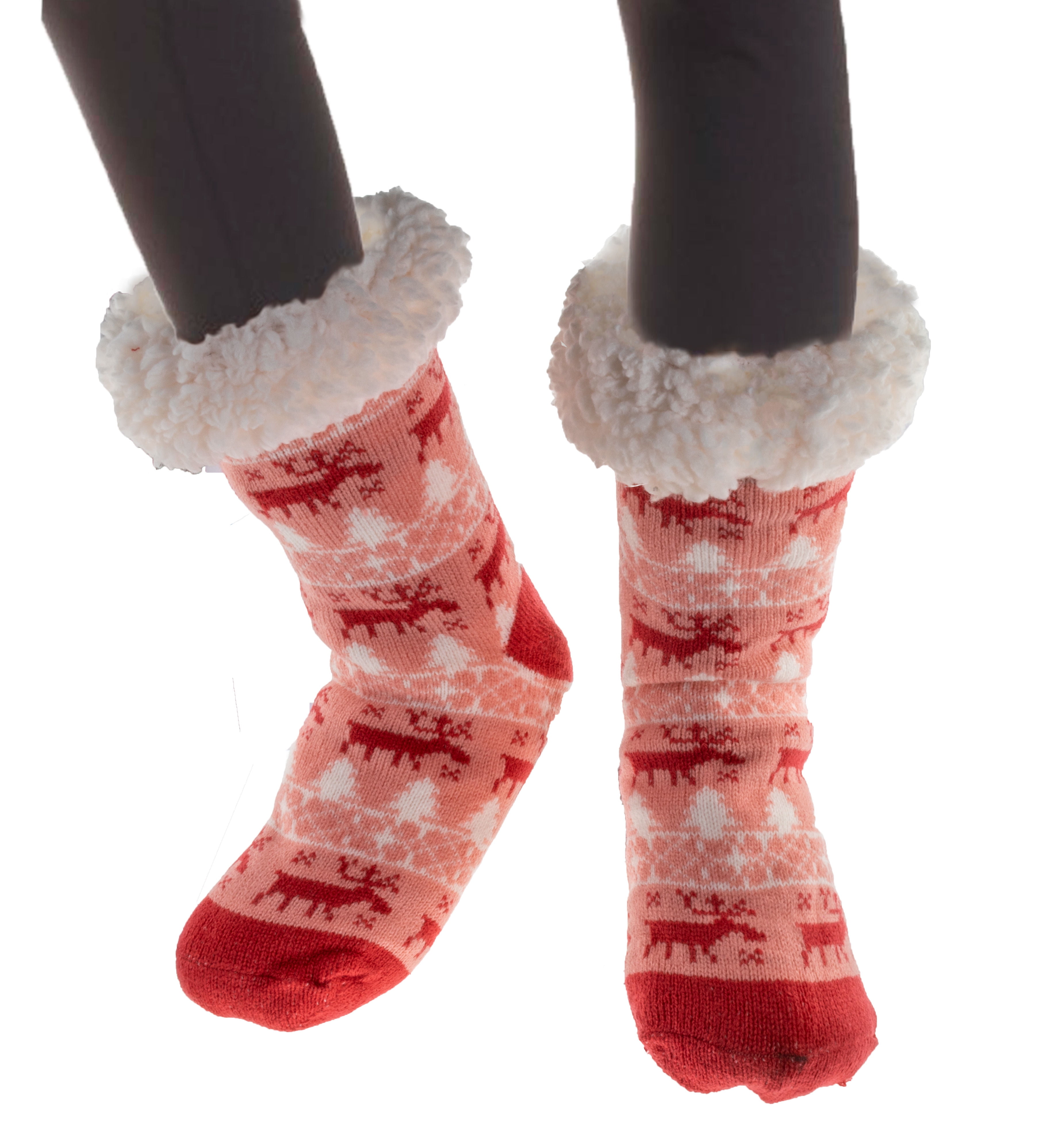 3 Pairs Women's Warm Slipper Socks Christmas Fuzzy Socks Fleece-lined Non  Slip Slipper Socks, Blue, Grey and Red, Medium price in Saudi Arabia |  Amazon Saudi Arabia | kanbkam