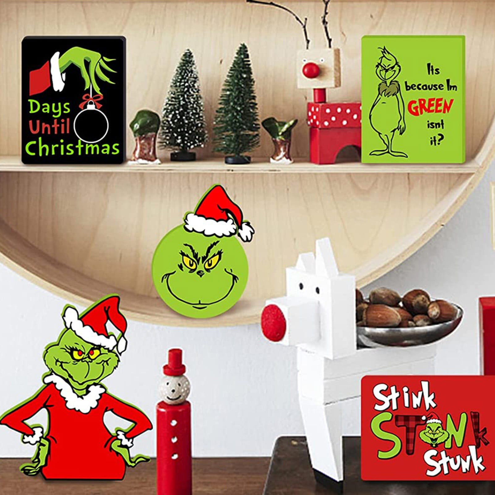 Christmas G-rinch Decorations The Grinch Home Decor Christmas Tiered ...