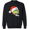 thumbnail image 1 of Christmas Gabon Flag With Santa Hat Gabonese Root Proud Souvenir Crewneck Pullover Sweatshirt, 1 of 3