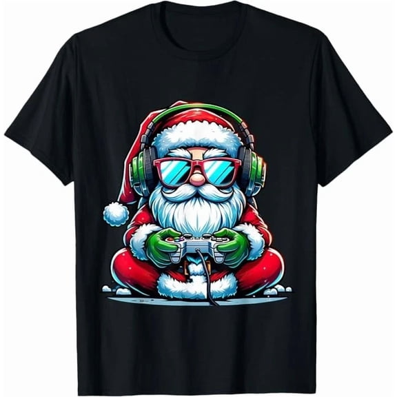 Christmas Gamer Boys Video Game Holiday Gift Funny Xmas Tee Cool Unisex T-Shirt up to Size 5XL