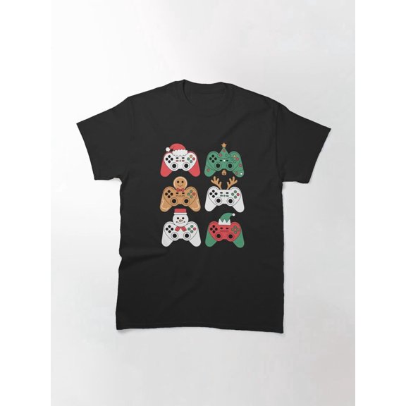 Christmas Gamer Controller Xmas Gaming Youth Festive Gift Unisex T-Shirt up to Size 5XL
