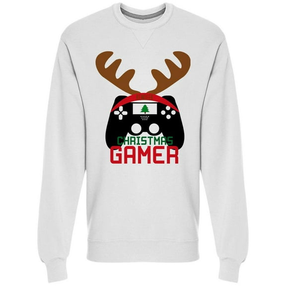 Christmas Gamer Sweatshirt Men -Image by Shutterstock, Male Small