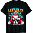 thumbnail image 1 of Christmas Gamer Video Game Santa Xmas T-Shirt for Adults Men and Women, 1 of 4