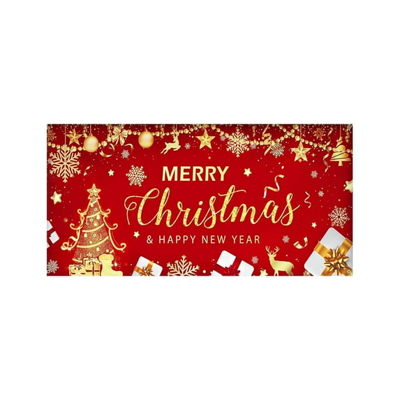 Christmas Garage Banners Garage Flag Festal Scene Door Decoration Party Atmospheres Decor Backdrops Cloth