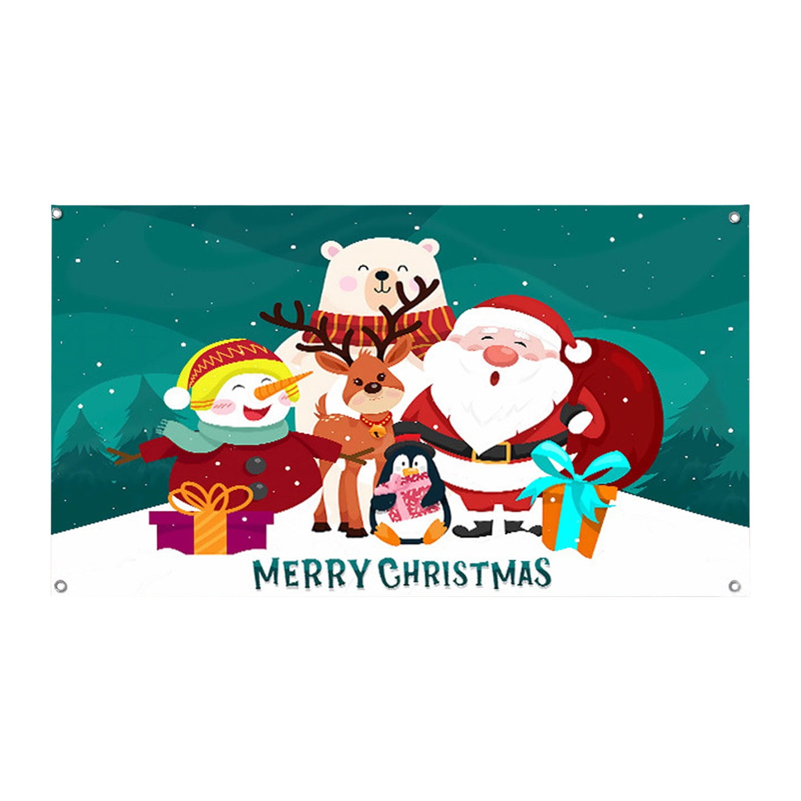 Christmas Garage Decoration Hanging Cloth Festive Atmosphere Layout