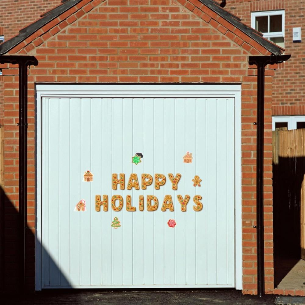 Christmas Garage Decoration Magnets Stickers Happy Holidays Merry Christmas Refrigerator Stickers Christmas Garage Door Decals for Christmas Party Supplies Home Decorations