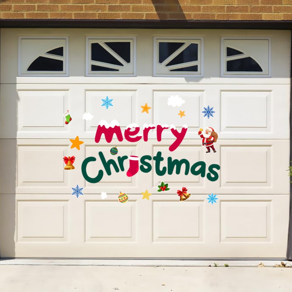 Christmas Garage Decoration Stickers Happy Holidays Merry Christmas Refrigerator