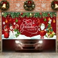 thumbnail image 1 of Christmas Garage Door Banner 7*5ft Red Merry Christmas Garage Door Cover Santa Claus Snowman Backdrop Decorations for Outdoor Indoor Holiday Wall Photo Background Home Xmas Party Decoration S, 1 of 7