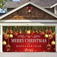 Christmas Garage Door Banner 7x16ft Large "Merry Christmas" Garage Door
