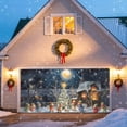 thumbnail image 1 of Christmas Garage Door Banner Covers, Snowflakes Evergreen Moon Bonfire Animal Cartoon Large Hanging Indoor/Outdoor Backdrop Background for Christmas Winter Party Decor, 6.9x8 FT, 1 of 1