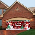 Christmas Garage Door Banner Large Hanging Door Cover Christmas Garage