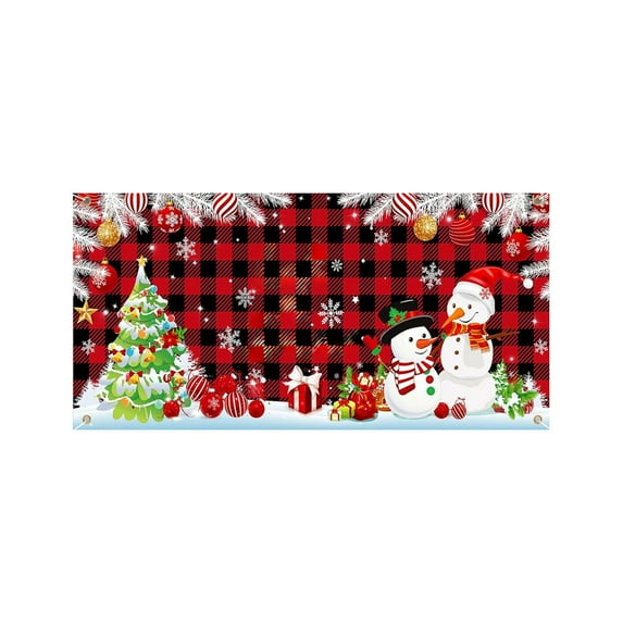 Christmas Garage Door Cover, 2025 Merry Christmas Garage Door Xmas Decorations, Outdoor Xmas Banner Decoration 240*180cm (C)