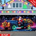 thumbnail image 1 of Christmas Garage Door Cover Christmas Banner, 7X16 Ft 3D Santa Claus Garage Door Christmas Cover,Easy Install Holiday Decor For Outdoor, Parties, Photo Booth & Street Festivals, 1 of 5