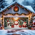 thumbnail image 1 of Christmas Garage Door Cover Holiday Banner Background Indoor Outdoor Decoration Festive Decor, 1 of 5