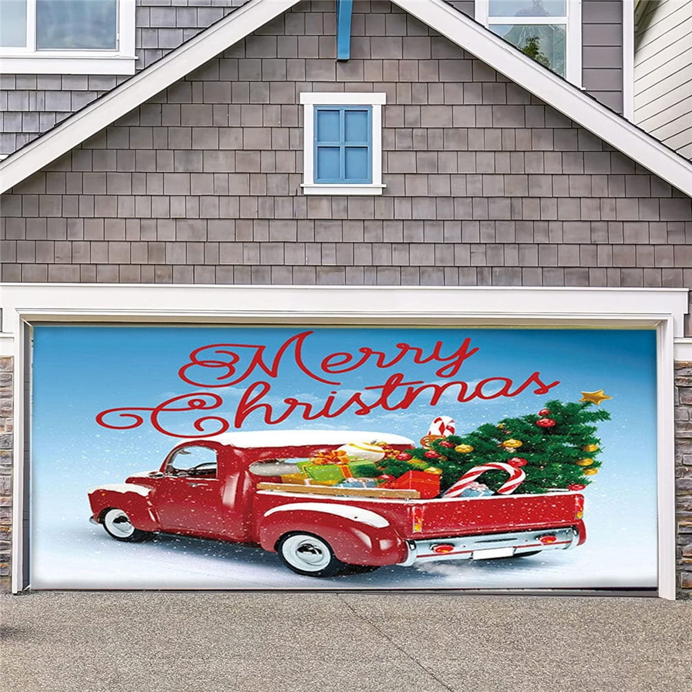Christmas Garage Door Decoration, Merry Christmas 2022 Garage Banner
