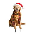 thumbnail image 1 of Christmas Garden Dog Decoration, Festive Iron Yard Stake with Christmas Hat, Outdoor Christmas Pet Ornament, Weather-Resistant & Easy to Install, 1 of 5