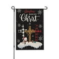 thumbnail image 1 of Christmas Garden Flag Christ Cross Religious Double Sided Burlap Merry Christmas Outdoor Decorations Yard Home Decor 12x18in, 1 of 7