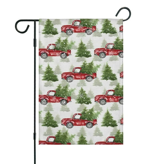 Christmas Garden Flag - Double Sided 12x18 Inch, Seasonal Outdoor Decor for Yard, Lawn,House - Family,Friends,Christmas.