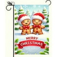 thumbnail image 1 of Christmas Garden Flag Double Sided Gingerbread Man Flag Happy Holiday Yard Banner Christmas Decor Flags Polyester Small Winter Yard Flag Winter Outdoor Farmhouse Home Decoration, 1 of 6