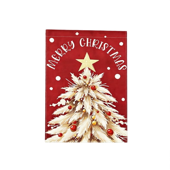 Christmas Garden Flag,Double Sided Holiday Yard Decor Flag,Weatherproof Polyester Outdoor Flag for Front Porch and Patio