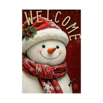 Christmas Garden Flag Double Sided Outdoor, Winter Holiday Yard Decoration for Porch Patio, Reversible Welcome Flag with Seasonal Designs(A)