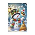 thumbnail image 1 of Christmas Garden Flag Double Sided Printed Festive Yard Banner Linen Outdoor Holiday Decoration for Patio, 1 of 6