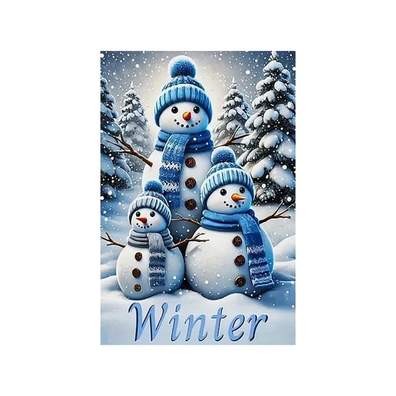 Christmas Garden Flag Double Sided Printed Festive Yard Banner Linen Outdoor Holiday Decoration for Patio