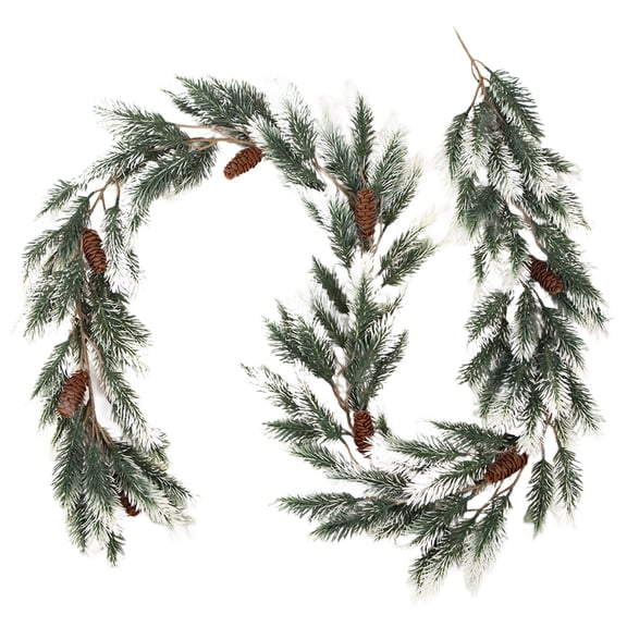 Christmas Garland,110.2",Containing pine cones, WinterArtificial Greenery Garland for Holiday Season Mantel Fireplace Table Runner Centerpiece Decor