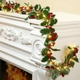 thumbnail image 1 of Christmas Garland, 5.9FT Pre-lit Red Berries & Holly Leaves Garlands, Artificial Lighted Berry Garland Battery Operated, Indoor Outdoor Xmas Fireplace Gate Home Winter New Year Decor, 1 of 7