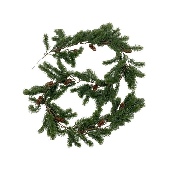 Christmas Garland 6.4ft Green Cane Decoration – Holiday Rattan for Door Frames, Stair Rails, Tables & Fireplaces – Flexible, Reusable Christmas Decor
