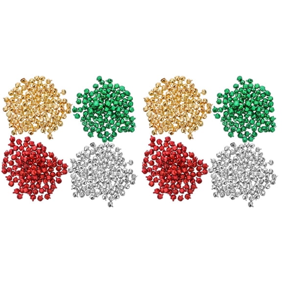 Christmas Garland 800 Pcs Craft Kit Bell DIY Color Bulk Hand Drawn Metal