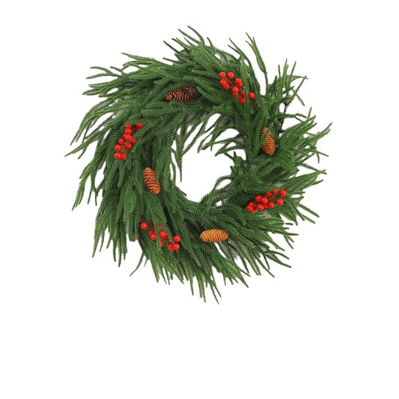 Christmas Garland , 9 Ft Pre-Decorated Christmas Wreath ,Artificial Wreaths for Front Door ,Realistic Green Artificial Greenery Garland for Table, Mantle, Wall, Indoor, Outdoor Christmas Decorations
